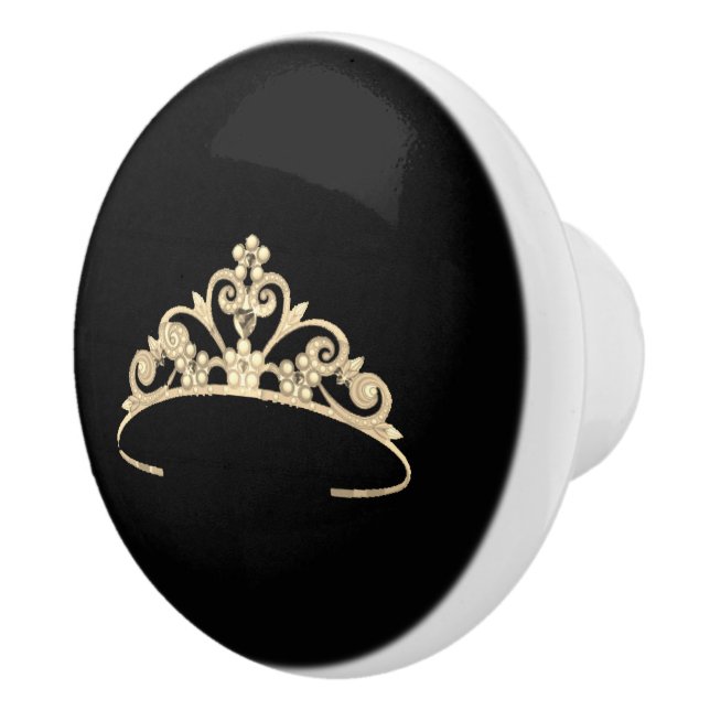 Miss America Princess Krona Ceramic Cabinet Knob Knopp (Höger)