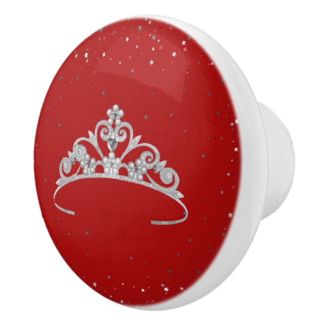 Miss America Princess Krona Ceramic Cabinet Knob Knopp (Höger)