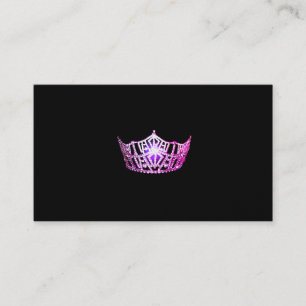 Miss America Rosa Krona Affärskort Visitkort
