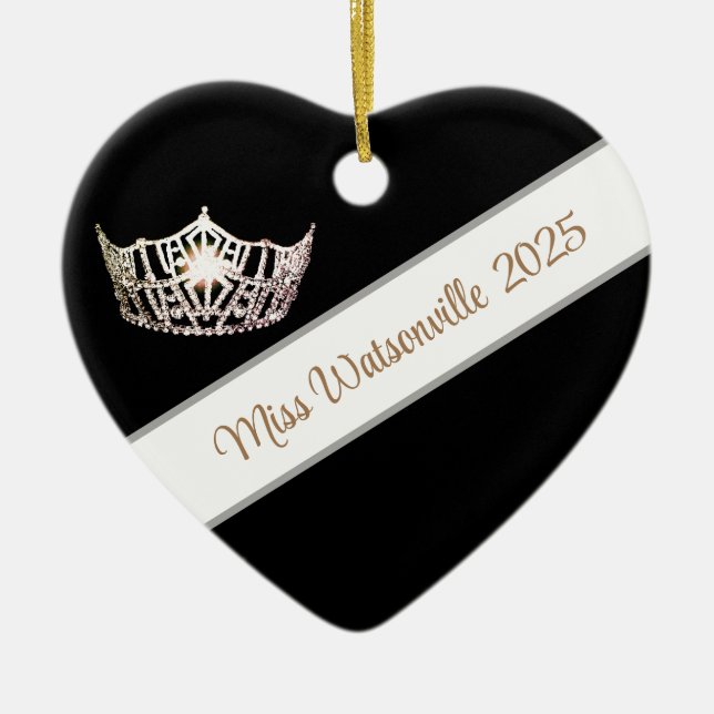 Miss America Silver Crown & Sash Ornament (Framsidan)