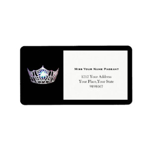 Miss America Silver Krona Adressetiketter