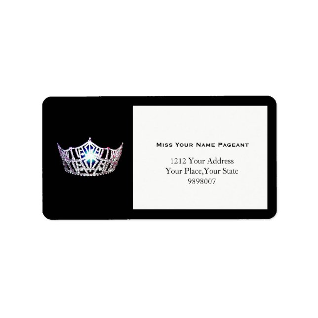 Miss America Silver Krona Adressetiketter (Framsidan)