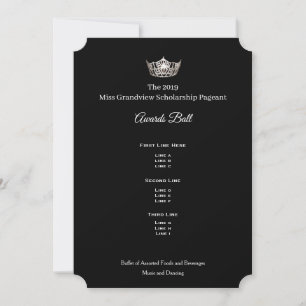 Miss America Silver Krona Awards Boll Inbjudningar