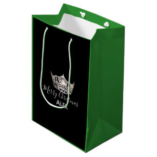 Miss America Silver Krona Grönt Gift Bag-Jul