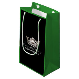 Miss America Silver Krona Grönt Gift Bag Small