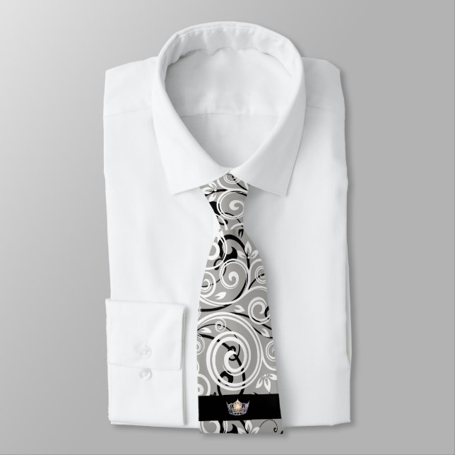 Miss America Silver Krona Manar Flourish Tie Slips (Bunden)