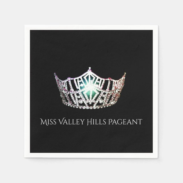 Miss America Silver Krona Pappra Napkins Pappersservett (Framsidan)