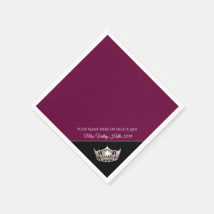 Miss America Silver Krona Pappra Napkins Pappersservett
