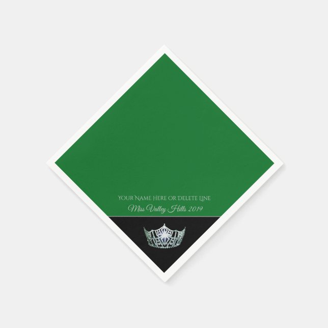 Miss America Silver Krona Pappra Napkins Pappersservett (Hörn)