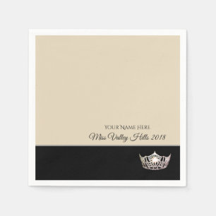 Miss America Silver Krona Pappra Napkins Pappersservett