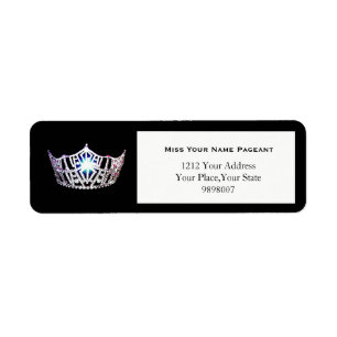 Miss America Silver Krona Returetiketter Returadress Etikett