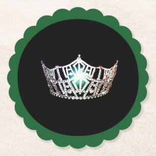 Miss America Silver Krona Sclpd Papper Underlägg