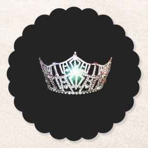 Miss America Silver Krona Sclpd Papper Underlägg