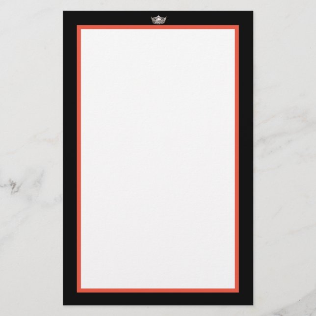 Miss America Silver Krona Stationery Papper (Framsida)