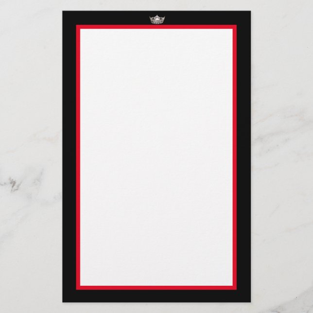 Miss America Silver Krona Stationery Papper (Framsida)
