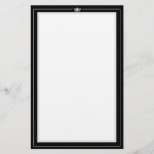 Miss America Silver Krona Stationery Papper