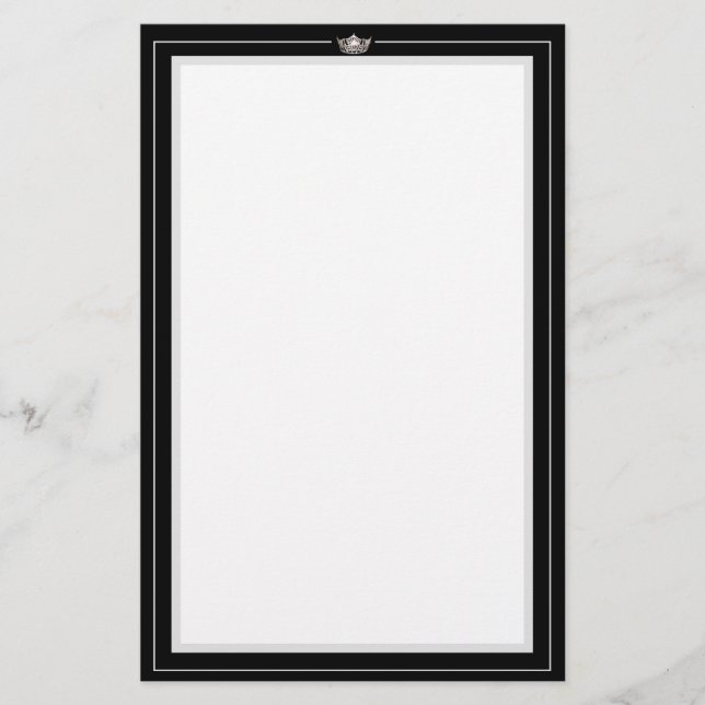 Miss America Silver Krona Stationery Papper (Framsida)