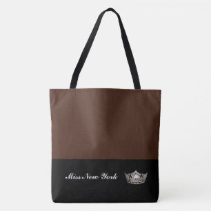 Miss America Silver Krona Tote Bag-Large BT Sienna Tygkasse