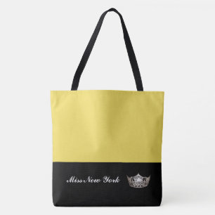 Miss America Silver Krona Tote Bag-Large Gult Tygkasse