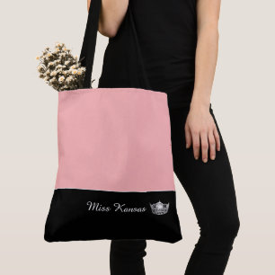 Miss America Silver Krona Tote Bag Large Tygkasse