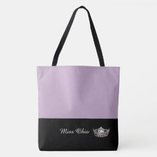 Miss America Silver Krona Tote Bag LRGE Lilac Tygkasse
