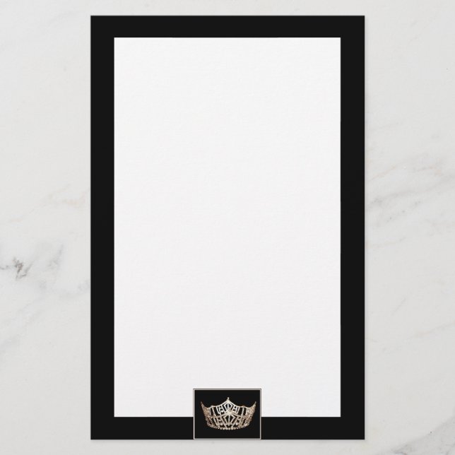 Miss America State stil Krona Stationery Brevpapper (Framsida)