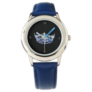 Miss America stil Anpassningsbar Krona Blue Watch Armbandsur