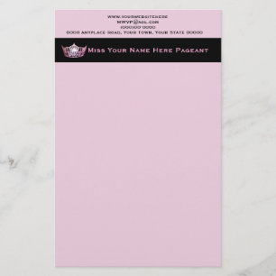 Miss America stil Anpassningsbar Letterhead Brevpapper