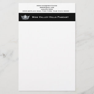 Miss America stil Anpassningsbar Letterhead Brevpapper
