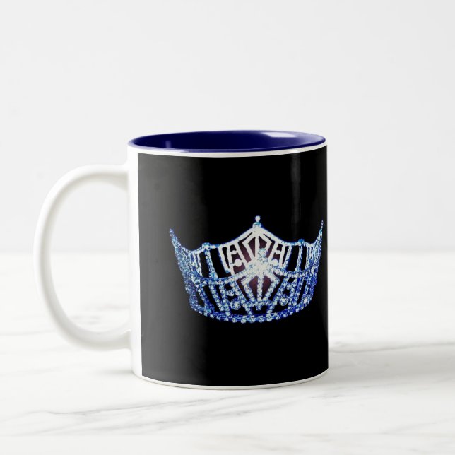 Miss America stil Blue Krona Mugg (Vänster)