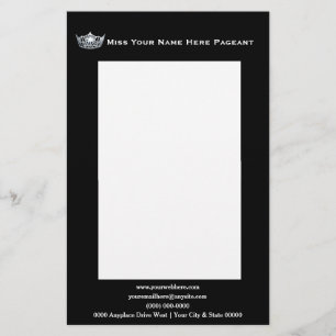 Miss America stil Bold Black Anpassningsbar Letter Brevpapper