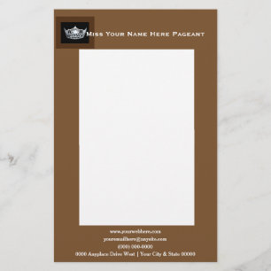 Miss America stil Bold Boxes Anpassningsbar Letter Brevpapper