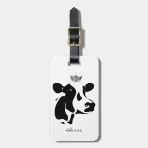 Miss America stil Cow Krona Luggage Tag Bagagebricka