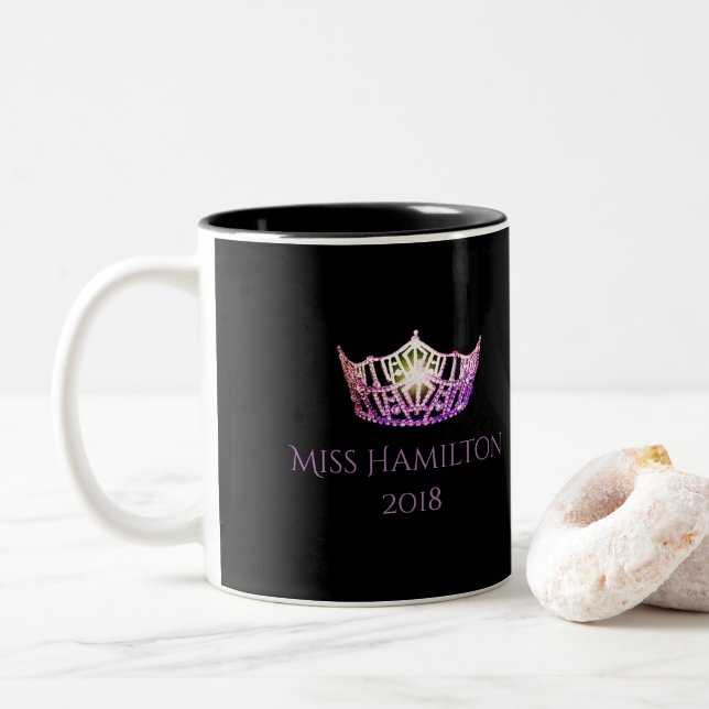Miss America stil Custom Name Orchid Krona Mugg (Med munk)