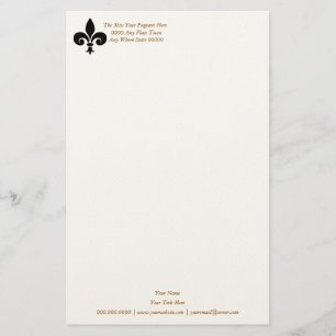 Miss America stil Fleur Di Li Stationery Lakan Brevpapper