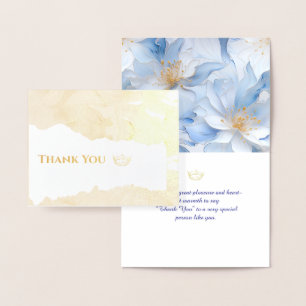 Miss America Stil Foil Krona-Blommigt Hälsning Folierat Kort