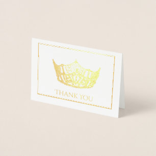 Miss America Stil Foil Krona Mini Card Folierat Kort