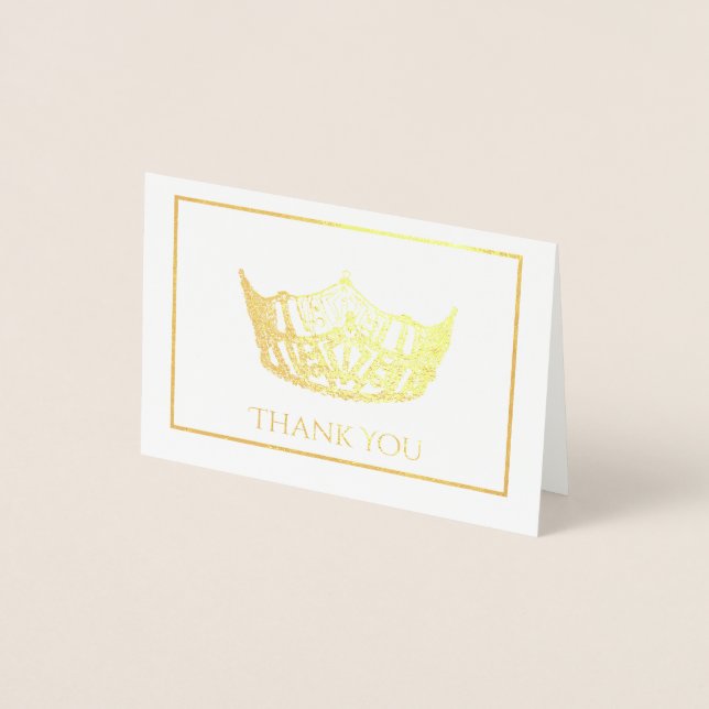 Miss America Stil Foil Krona Mini Card Folierat Kort (Framsida)