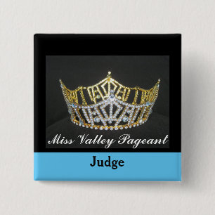 Miss America Stil Judges Anpassningsbar Button Pin Knapp