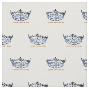 Miss America stil Krona Anpassningsbar Fabric Tyg
