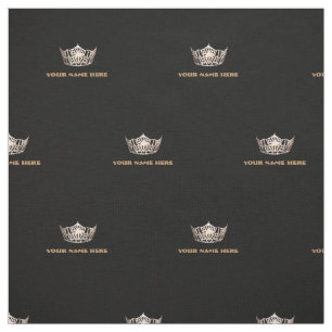 Miss America stil Krona Anpassningsbar Fabric Tyg