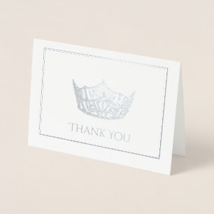 Miss America Stil Krona Folierat Kort