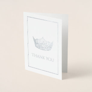 Miss America Stil Krona Folierat Kort