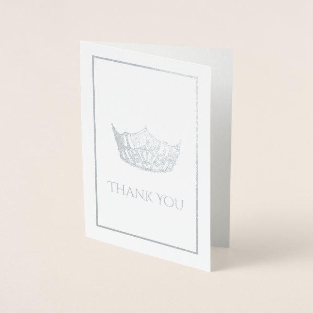 Miss America Stil Krona Folierat Kort (Framsida)