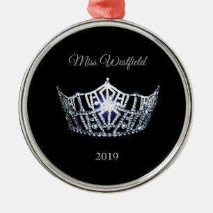 Miss America stil Krona jul Ornamet Julgransprydnad Metall