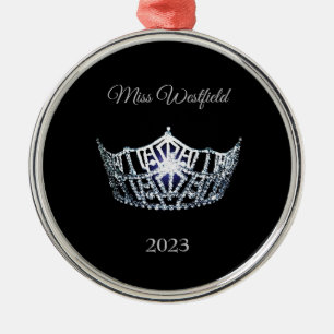 Miss America stil Krona jul Ornamet Julgransprydnad Metall