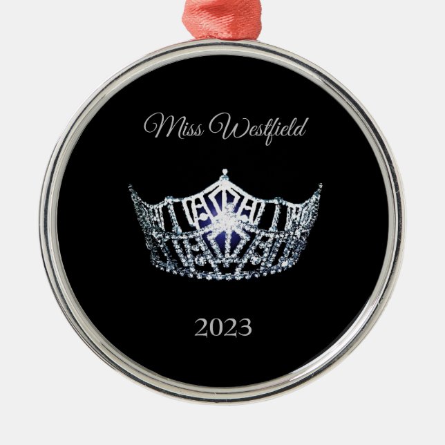 Miss America stil Krona jul Ornamet Julgransprydnad Metall (Framsidan)