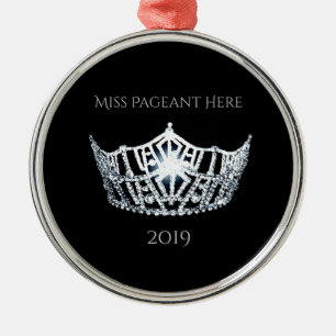 Miss America stil Krona jul Ornamet Julgransprydnad Metall
