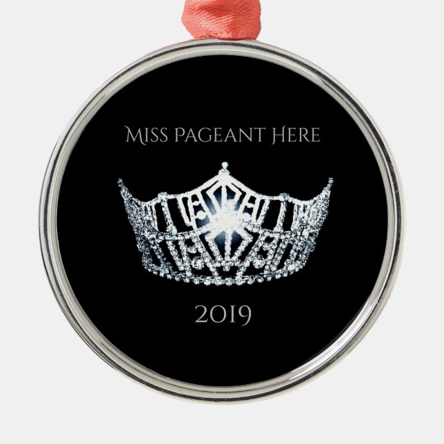 Miss America stil Krona jul Ornamet Julgransprydnad Metall (Framsidan)
