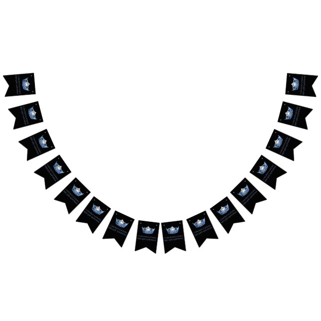 Miss America Stil Krona Party Bunting Banner Vimplar (Alla)